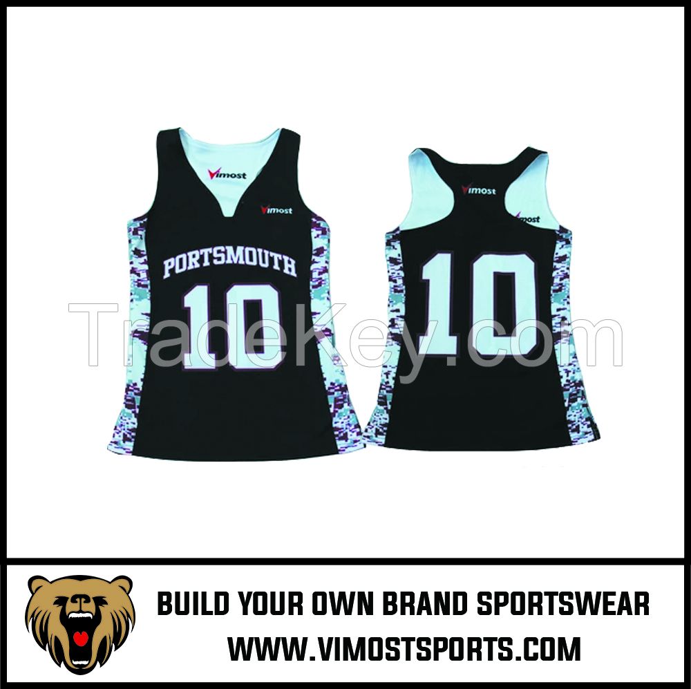 OEM Women' s Custom Team Sublimation Lacrosse Pinnies