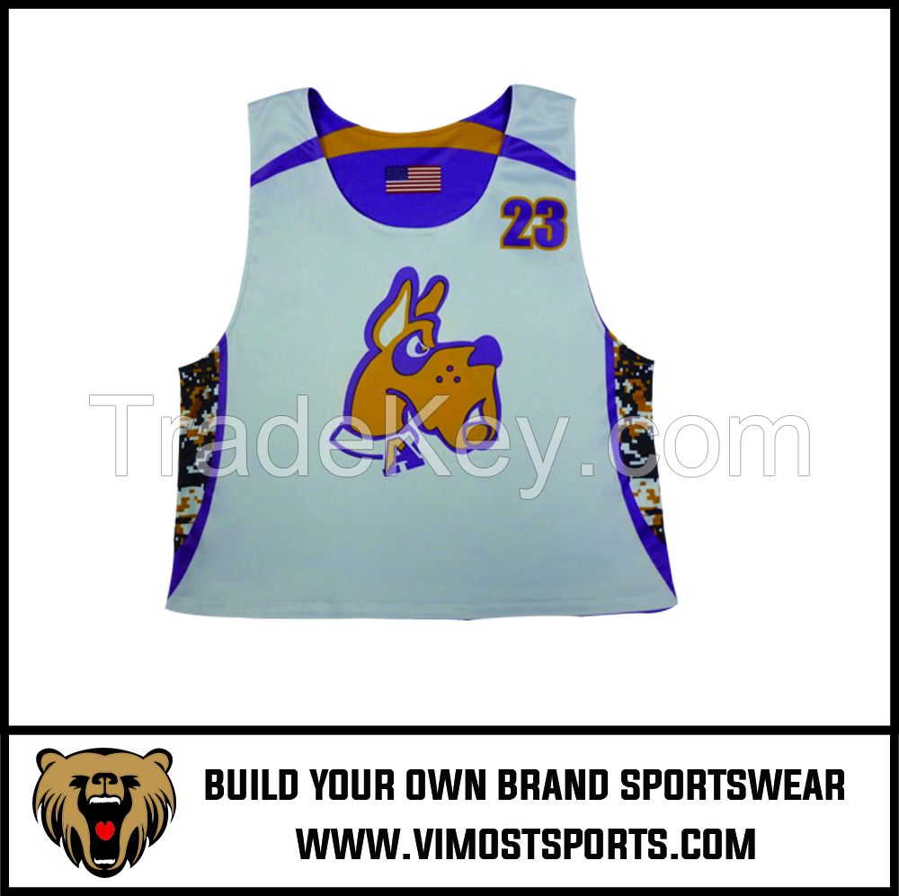 Custom Team LOGO Women Lacrosse reversible pinnies