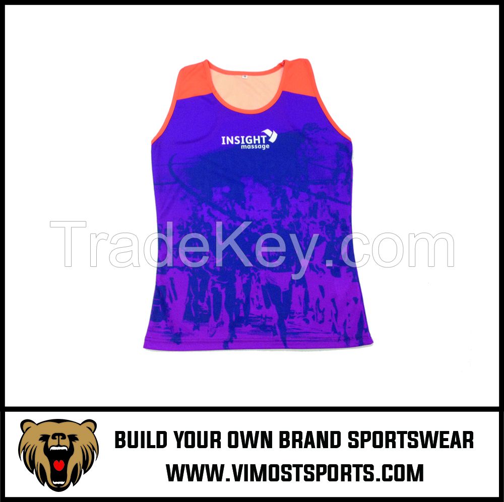 Hot Sale Custom Sublimation Cool Dry women Singlet