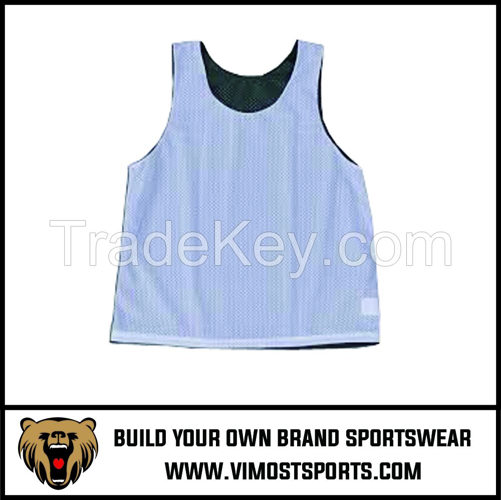 Custom Team LOGO Men Lacrosse reversible pinnies