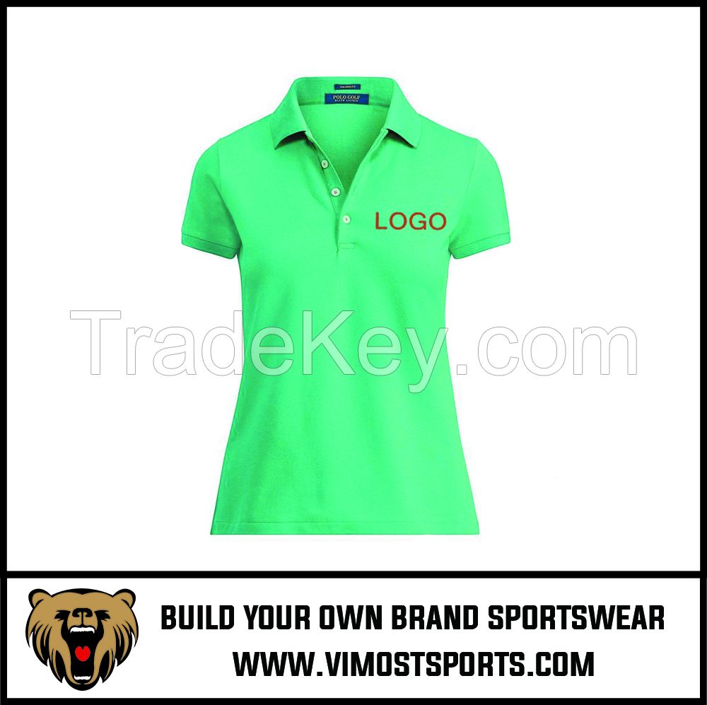 Custom LOGO  Sublimation Cool Dry Women Polo Shirt