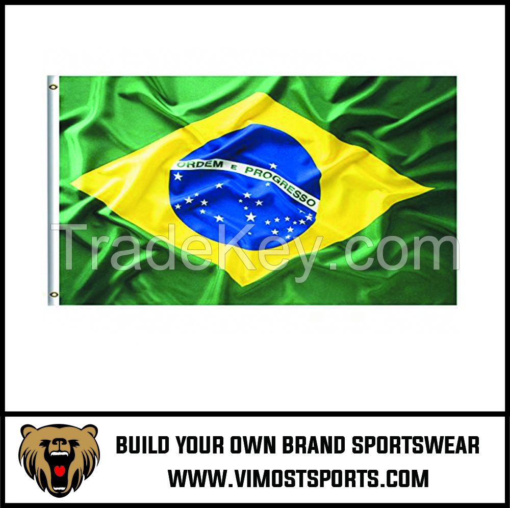 Custom Printed Polyester Brazil's Flag OEM