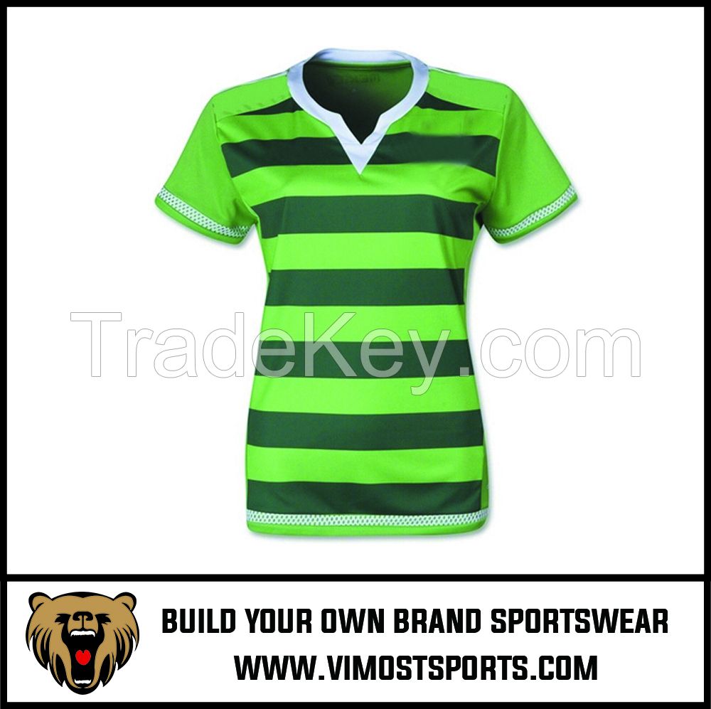 Custom Team LOGO Sublimation Women Soccer Football Jersey