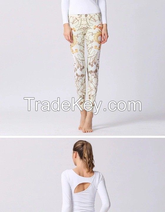 Women Stretched Printed Yoga Pants