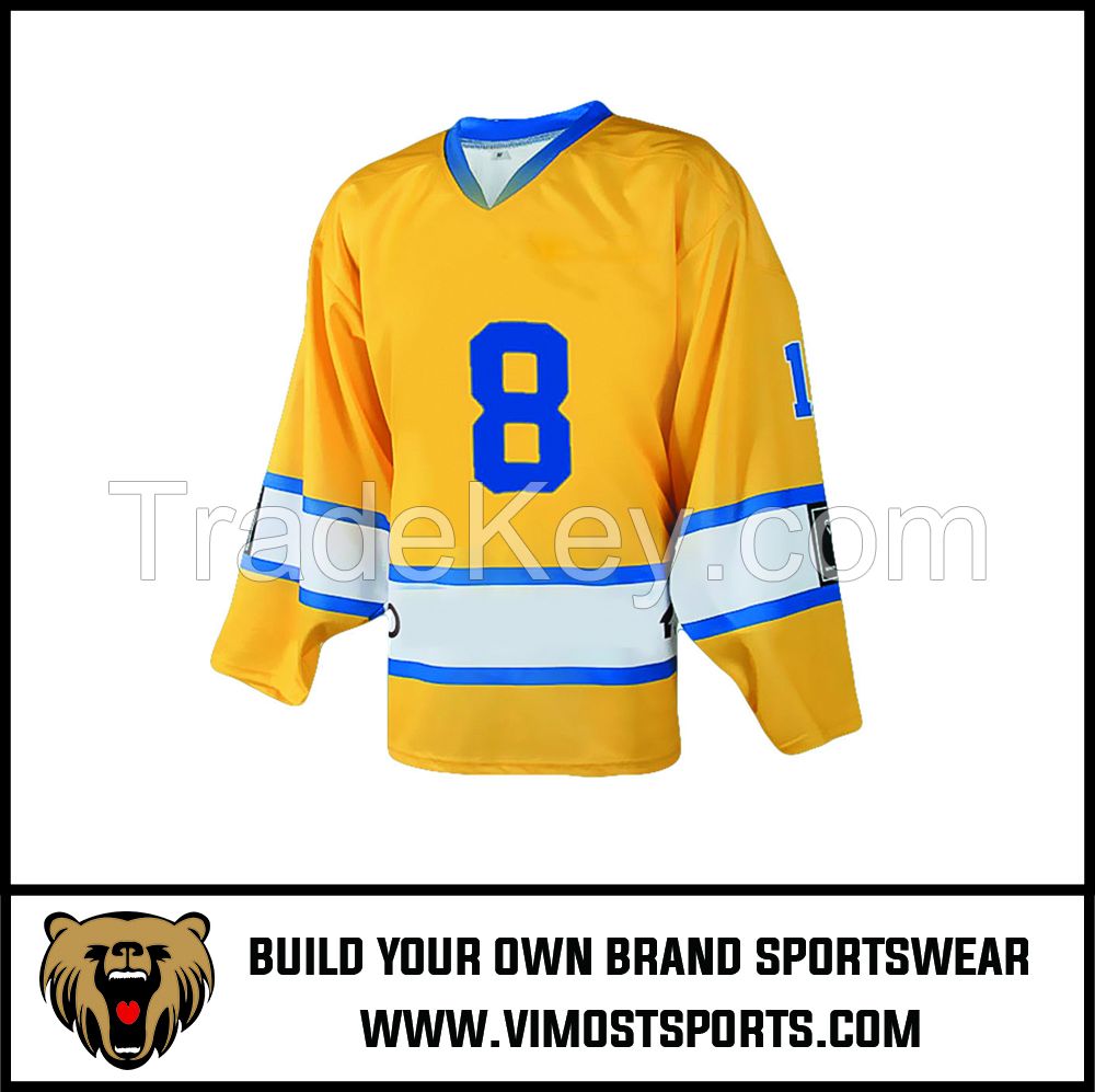 breathable sublimation custom hockey jersey suits 100% polyester quick dry hockey jerseys uniform