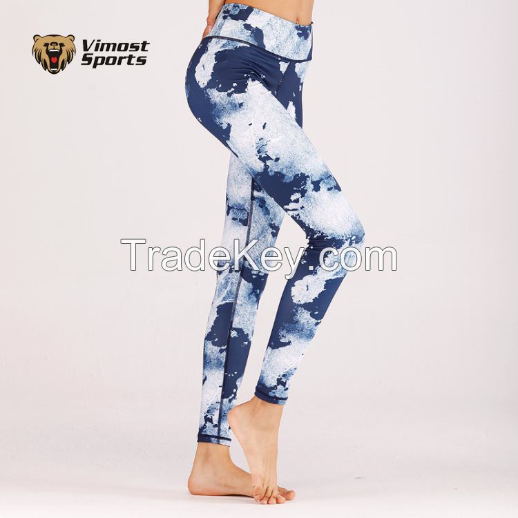 Custom Sublimation Performance Fitness Stretch Pants Yoga Pants