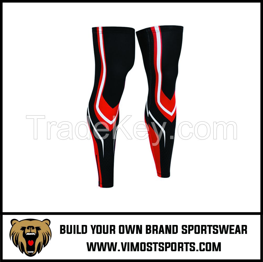 New fashion sublimation printed sports leg sleeves compression sleeves protective leg warmers 