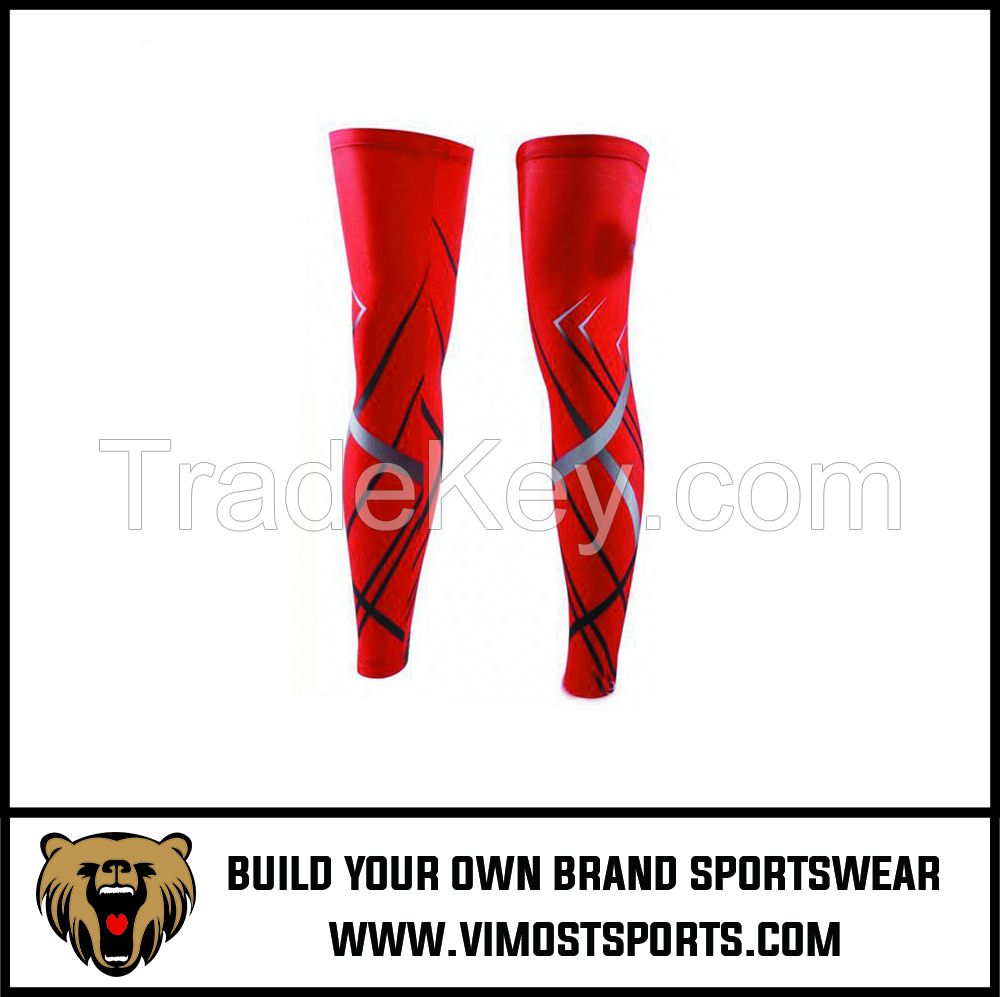 New fashion sublimation printed sports leg sleeves compression sleeves protective leg warmers