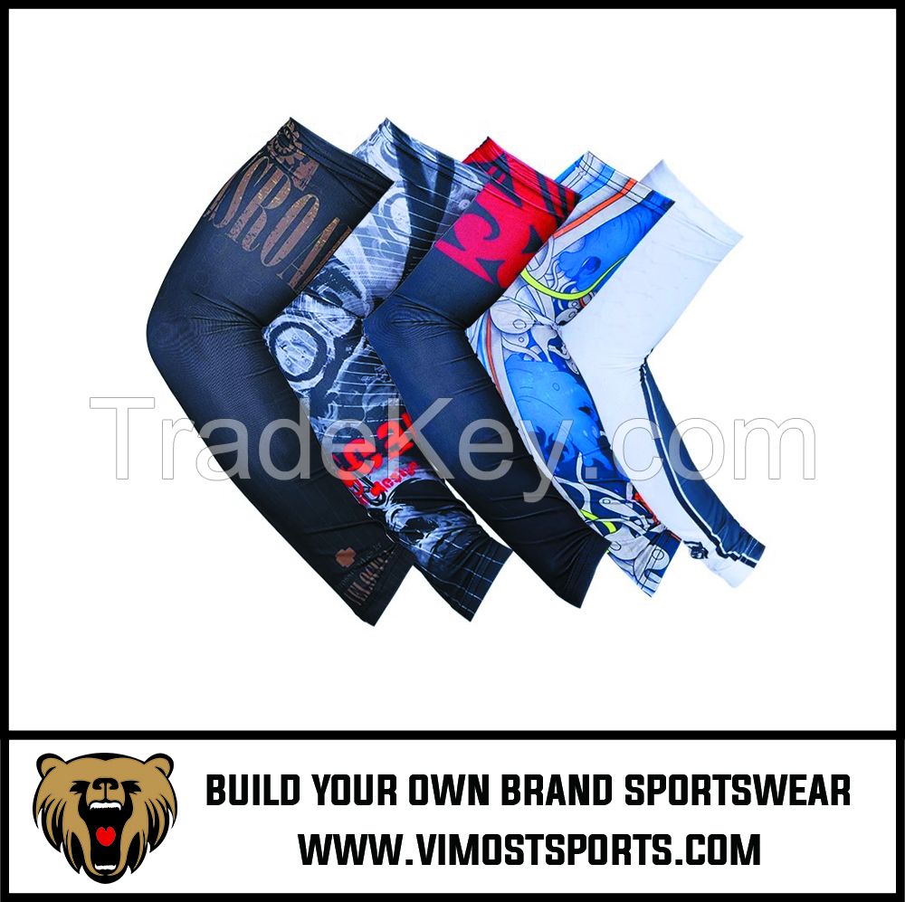 Sublimation Printed Men Cycling Arm Warmer Sleeves