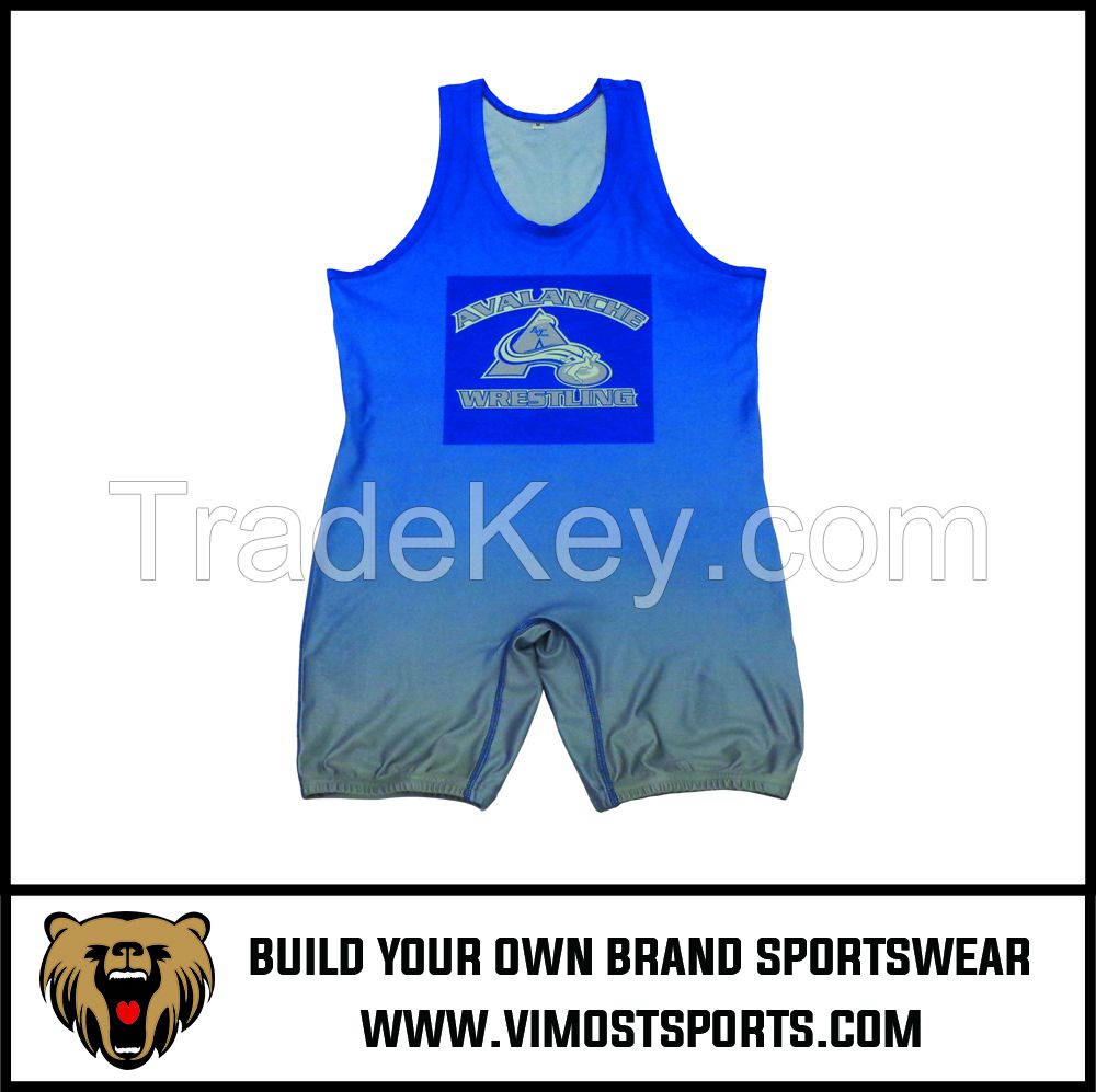 Newly design fitness custom comfortable wrestling singlet/weightlifting suit