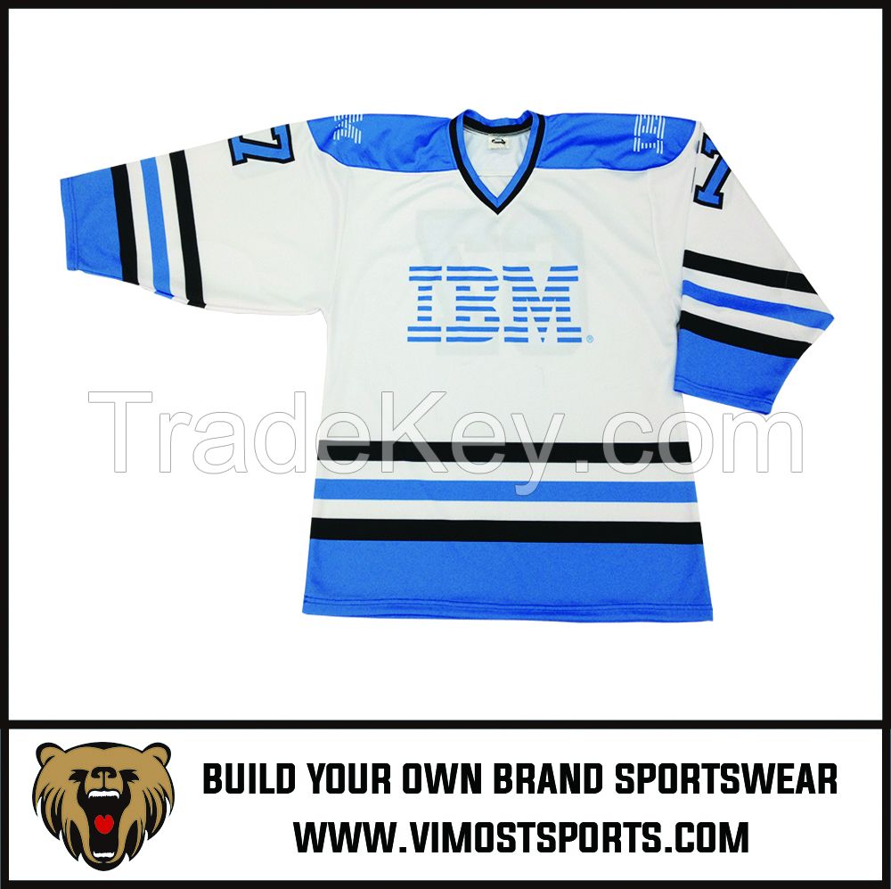 Polyester Custom Style Sublimation Ice Hockey Jersey