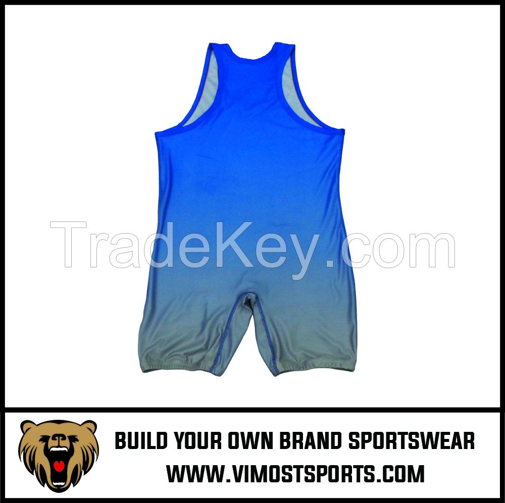 Newly design fitness custom comfortable wrestling singlet/weightlifting suit