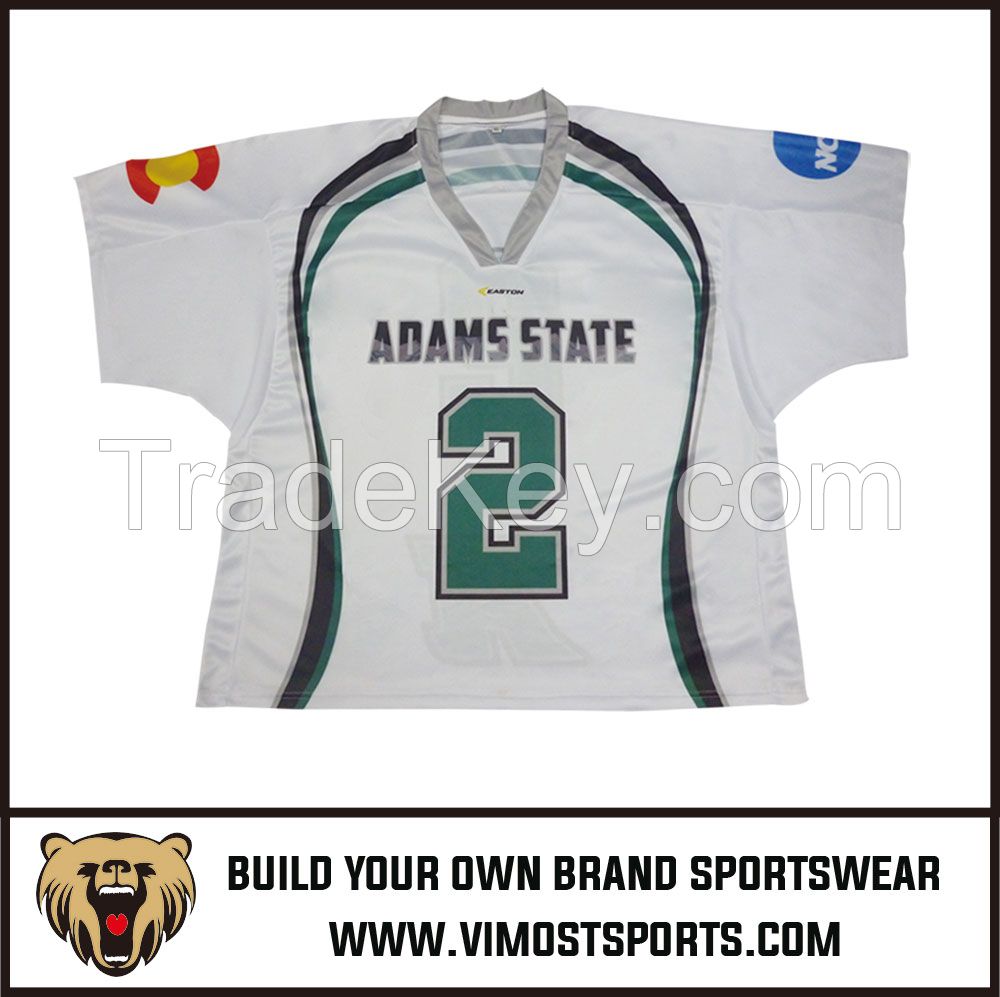 custom dye sublimation quick dry polyester team lacrosse jersey