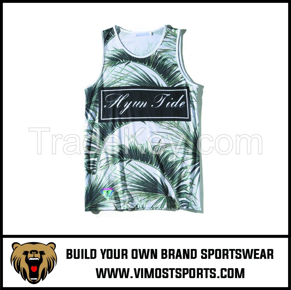 New Cheap Custom Design Breathable Gym Vest Tank Top Sublimation Men Gym Singlet For Sport