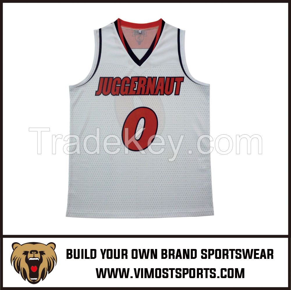 polyester Custom Team Logo Sublimation Basketball Tops