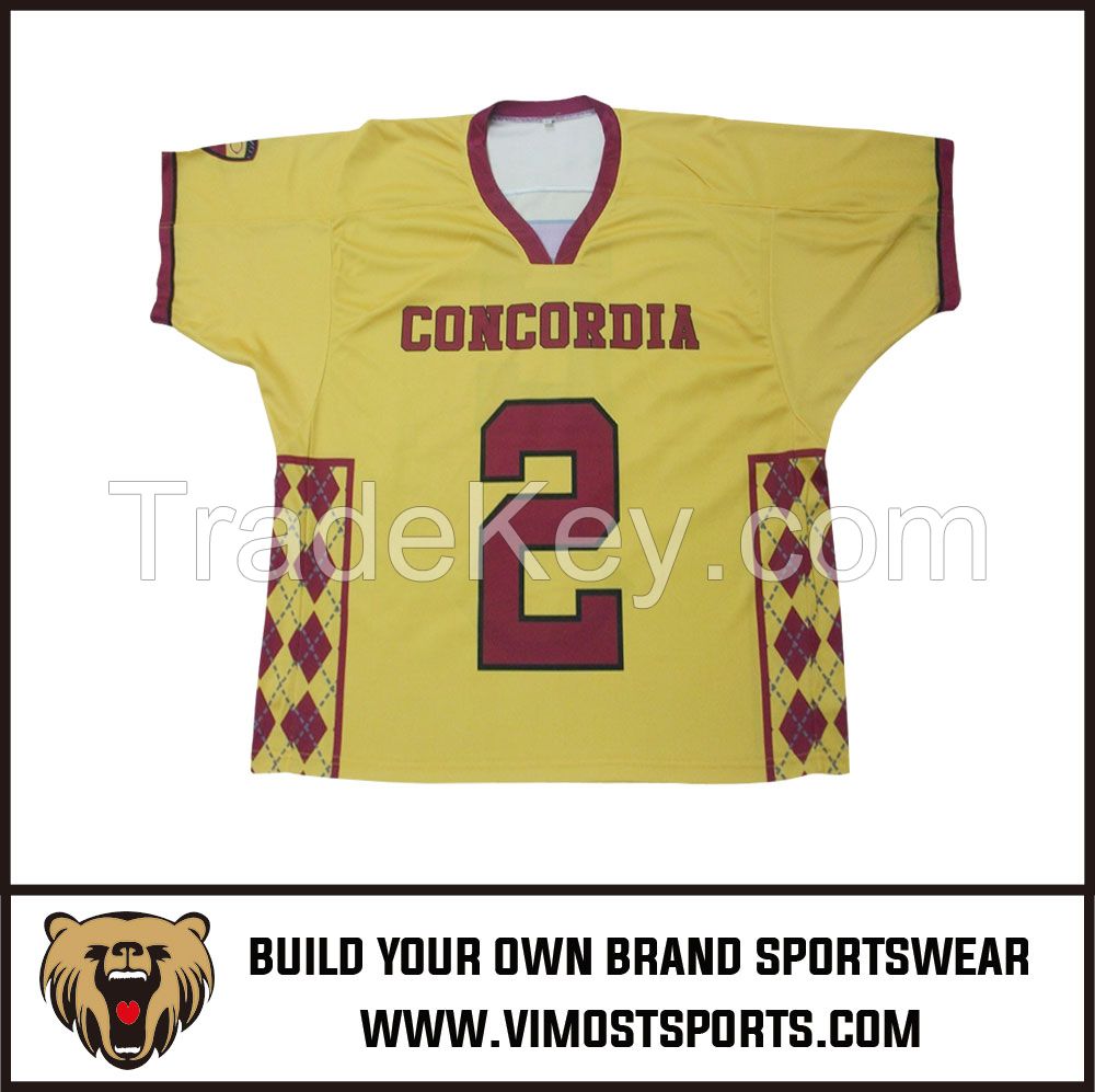 custom dye sublimation quick dry polyester team lacrosse jersey