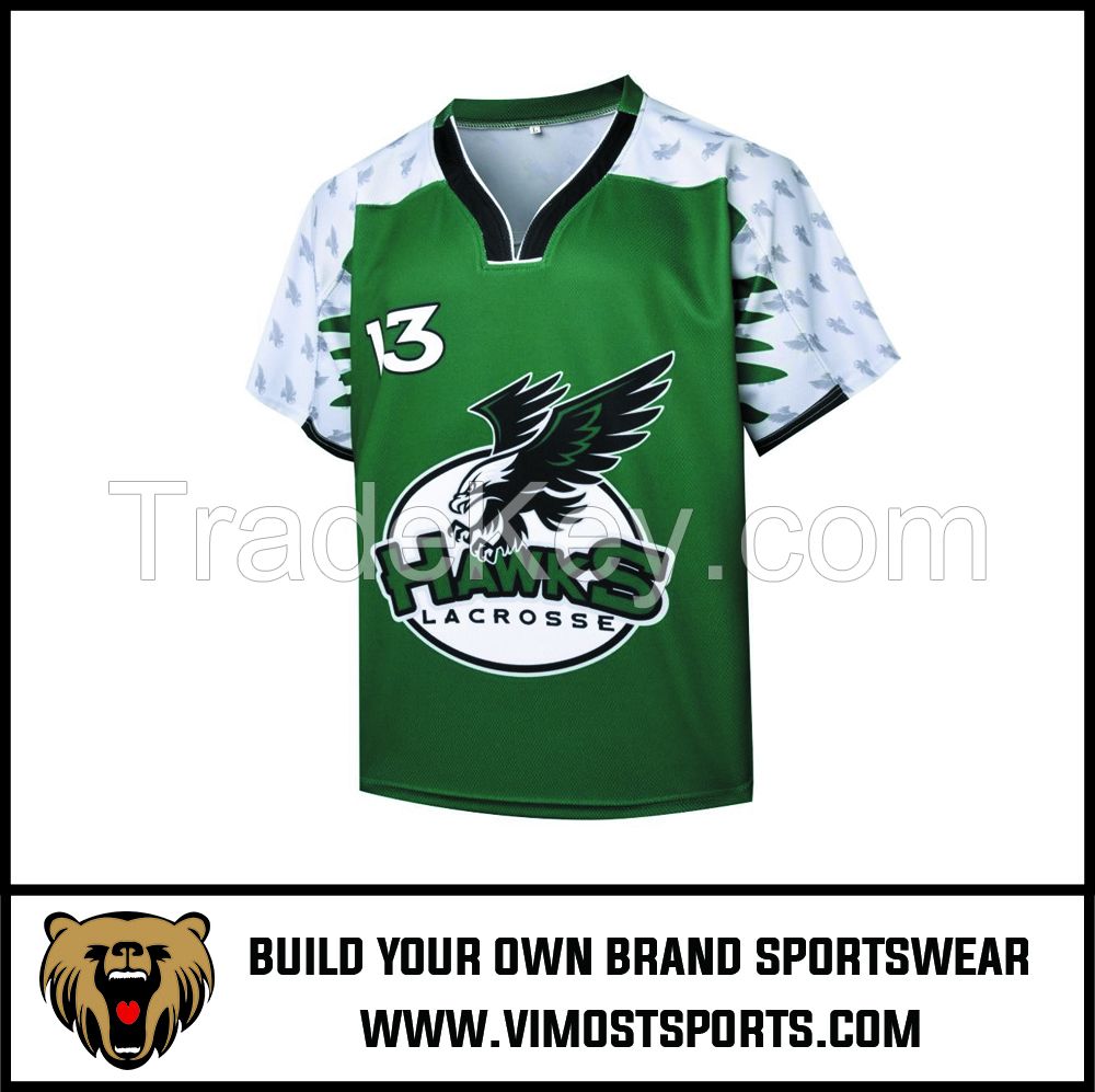 custom dye sublimation quick dry polyester team lacrosse jersey