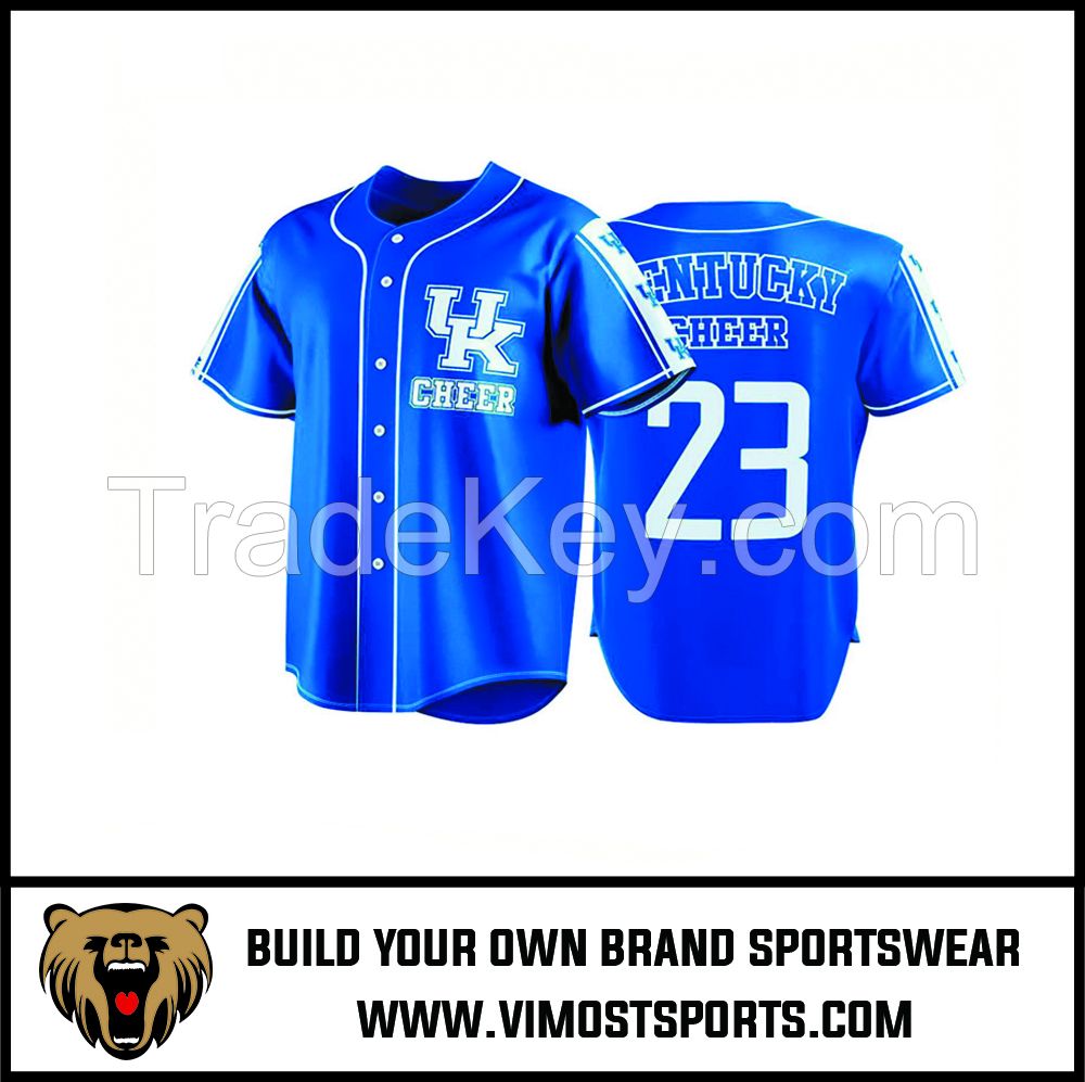 OEM 100% polyester Custom Sublimation Baseball Jersey