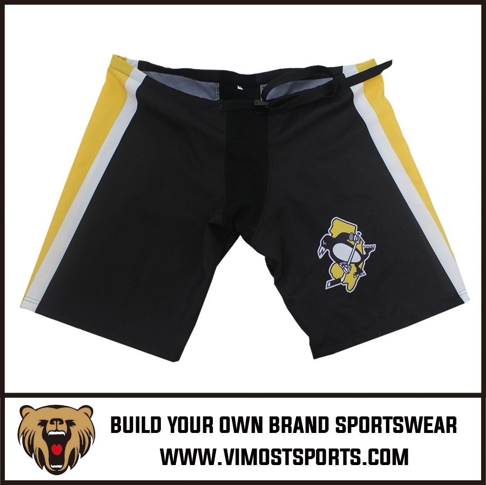 New Design Good Quality Customized Logo Sublimation ice hockey shorts