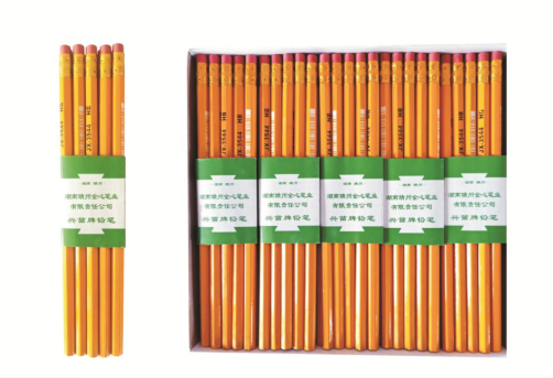 China Stationery Factory Standard Pencil Cheap Wholesale Bulk Promotional Nature Lead Set Custom Black Hb Wooden Pencil 