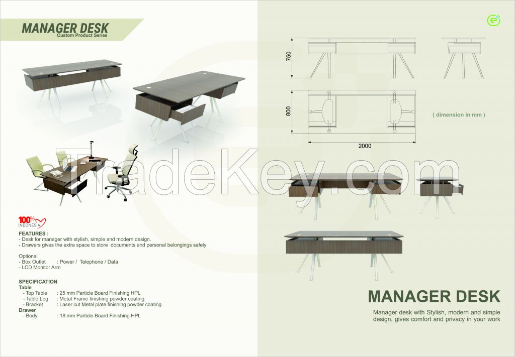 Slim Manager Desk