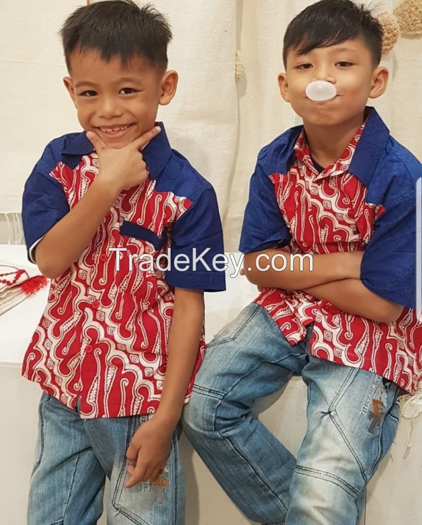 Batik Boys Shirt, children shirt, boys dress shirt, traditional boys shirt