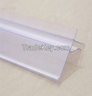 Pvc shelf talker strips adhesive clear price small label holder sign holders data strip for freezer 