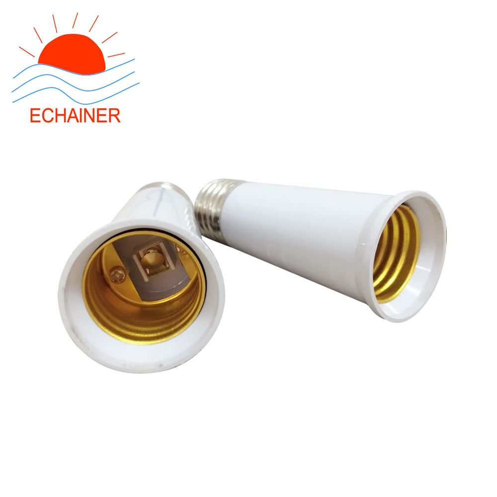 lamp holder E27 to E27 extension base 95mm high quality e27 bulb holder white color lamp socket 