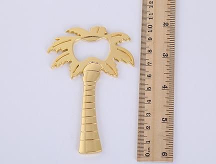coconut tree bottle opener with golden color