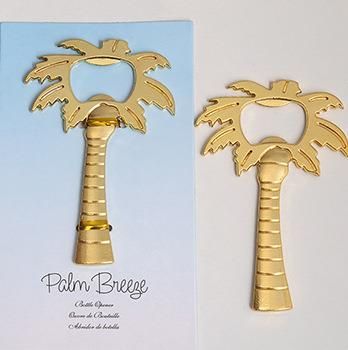 coconut tree bottle opener with golden color