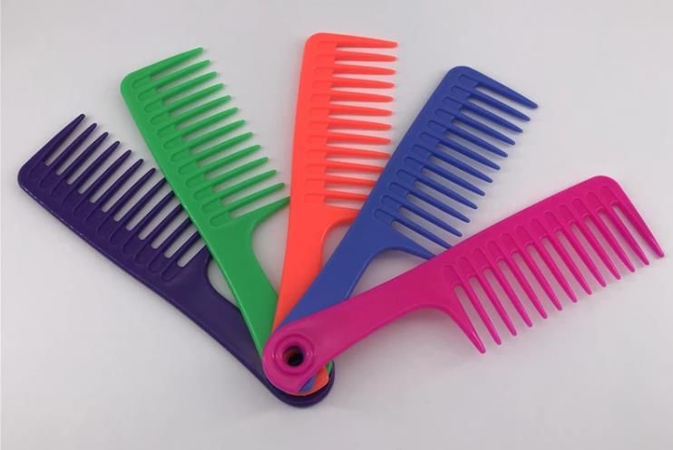 Personalized OEM Wide Tooth Plastic Big Hair Comb