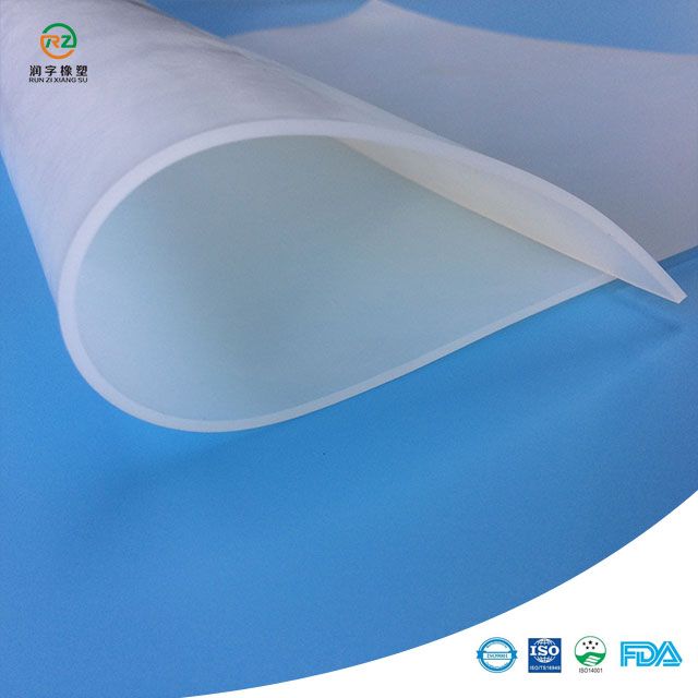 Thin transparent silicone rubber sheet