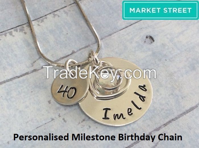 Personalised Milestone Birthday Chain - Market Street