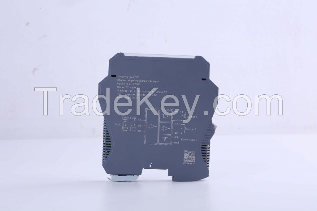 1 In 2 Out Temperature Signal Converter RTD to 4-20mA Signal Isolator