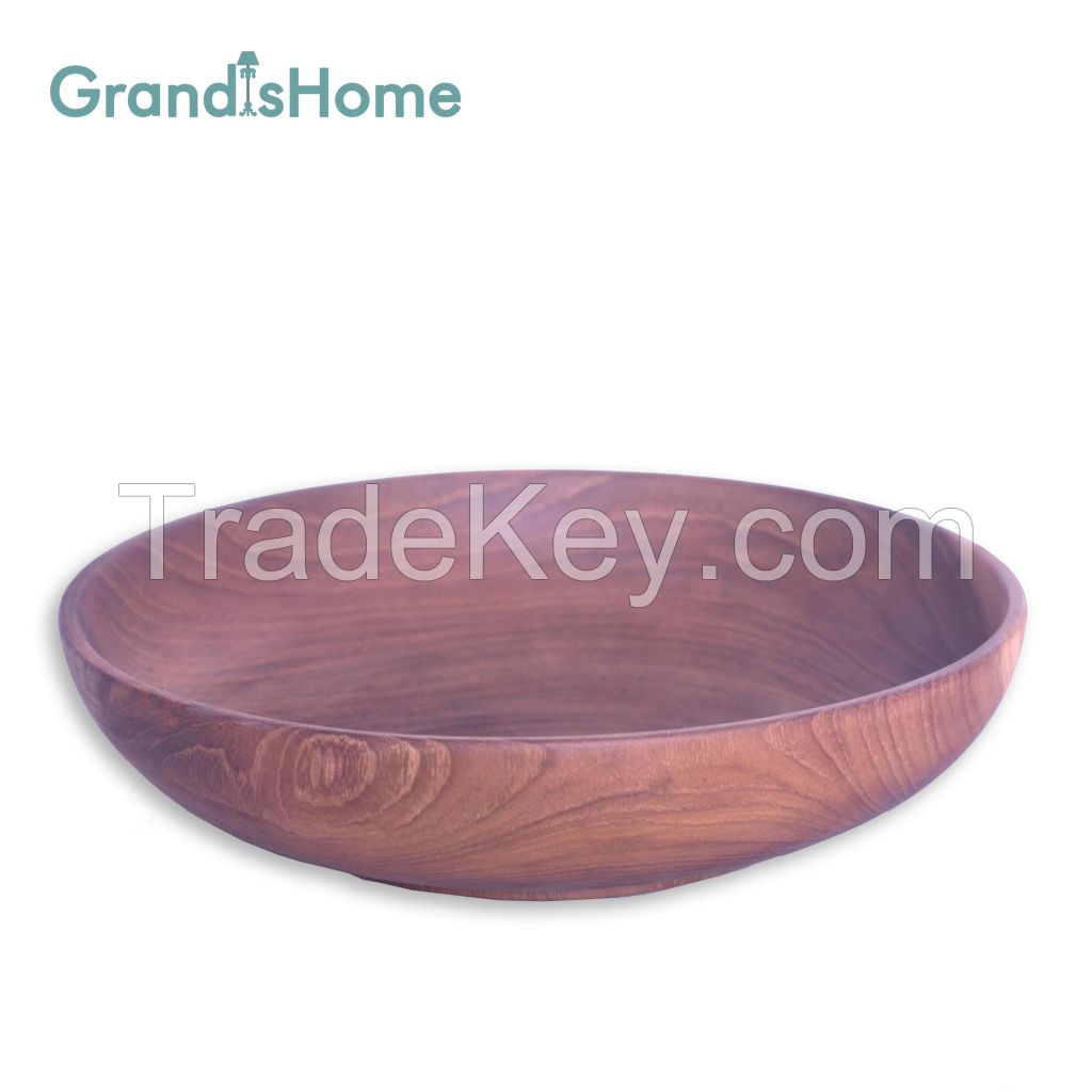 Simple Design Recycled Teak Wood Cooking Serving Plate customize size and logo