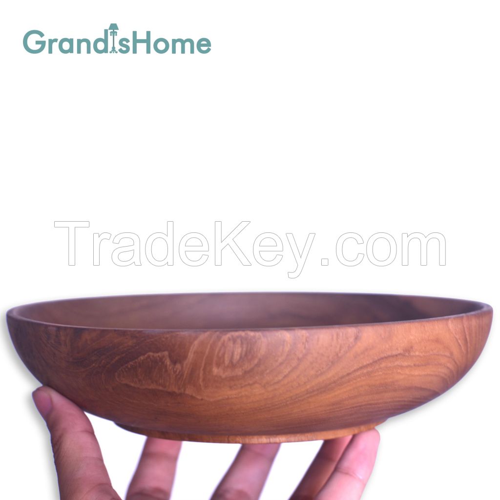 Simple Design Recycled Teak Wood Cooking Serving Plate customize size and logo