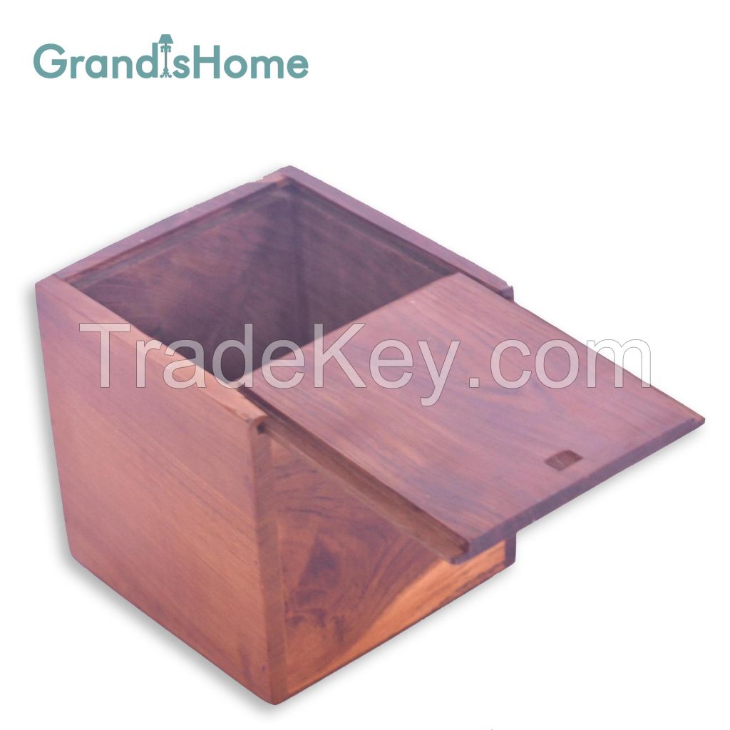 Wholesale small facial tissue box from teak wood for global market 