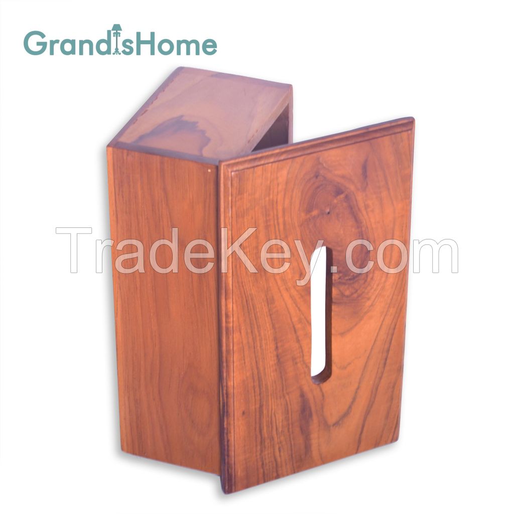 Hot item wood medium facial tissue box from indonesia