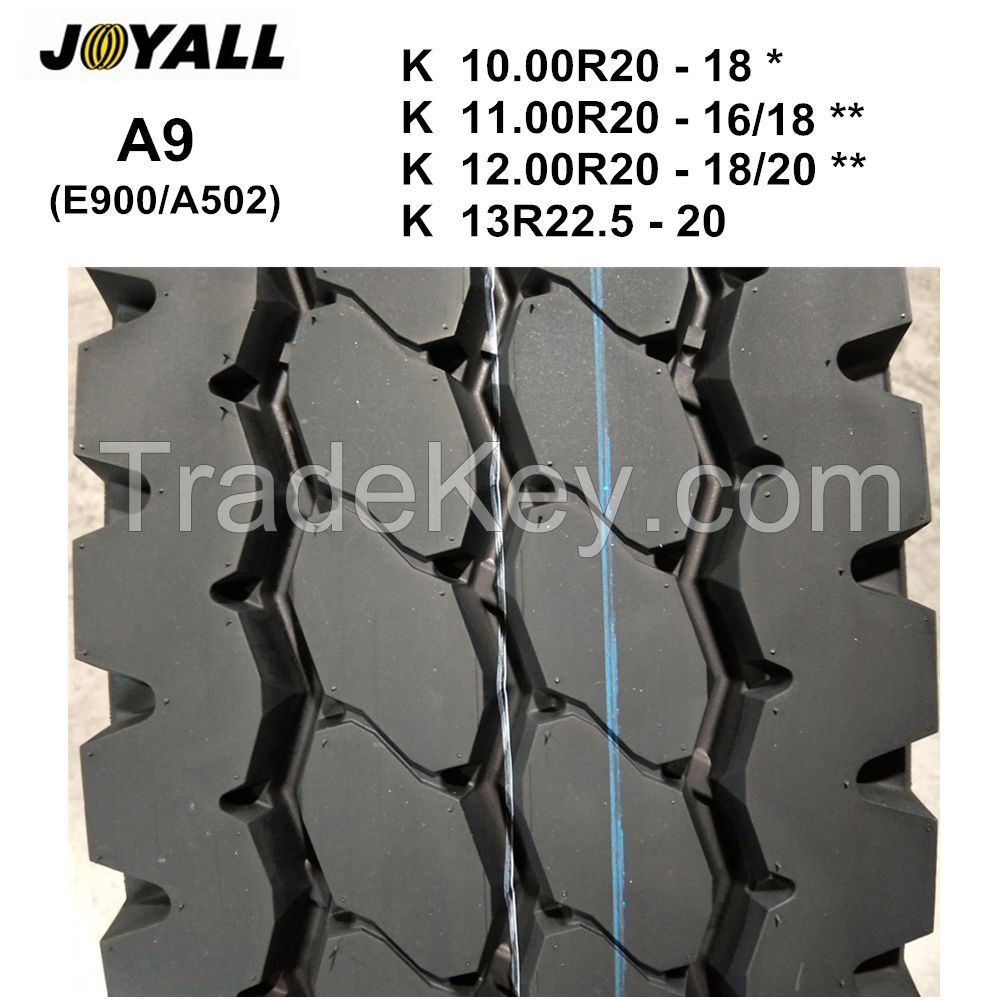JOYALL JOYUS BRAND 11.00R20 A9 pattern 18PR Overloading Truck Tyres