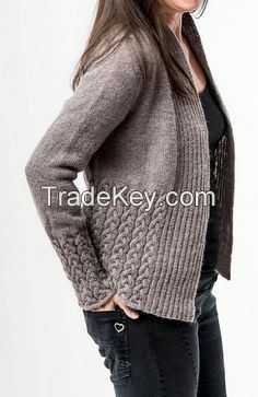 Hand Knitted Woolen Women Cardigan