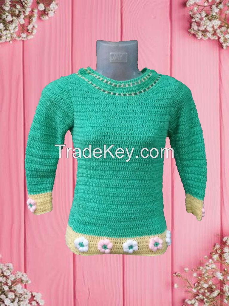 Hand Knitted Woolen Sweater for Kids