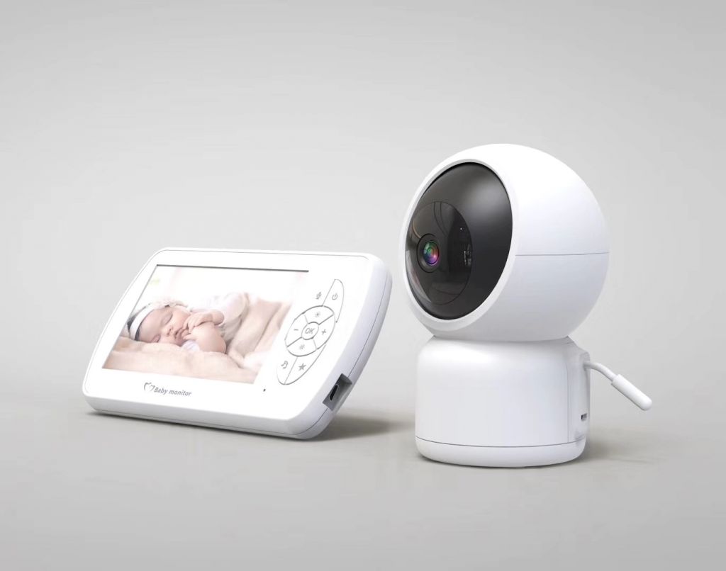 Baby Monitor with Camera HHVISION 4.3'' HD Screen 1200mAh Rechargeable Battery with 2.4 Ghz Wireless Stable Connection VOX Night Vision Temperature Monitor
