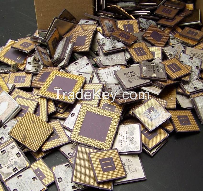 Gold plate Cpu Pins Scrap and Ceramic CPU scrap for sale