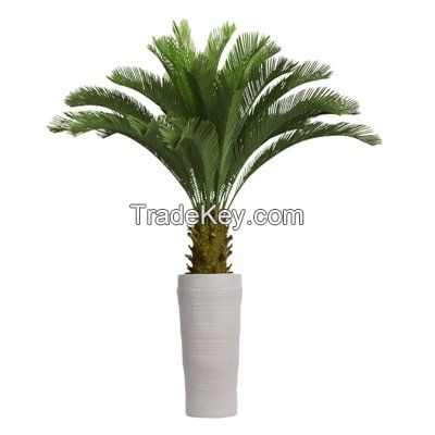 Anti-ultraviolet Anti-fading Fiberglass Decorative Palm Tree for sale