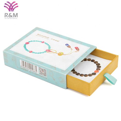 Custom paper cardboard jewelry packaging slide box