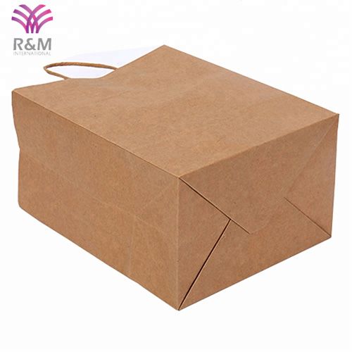High quality factory price wholesale printed brown kraft paper bag