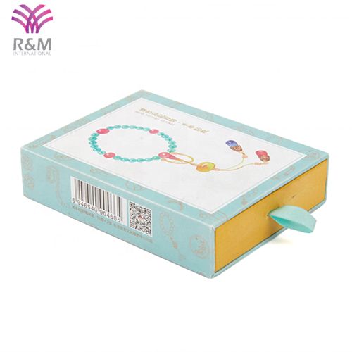 Custom paper cardboard jewelry packaging slide box