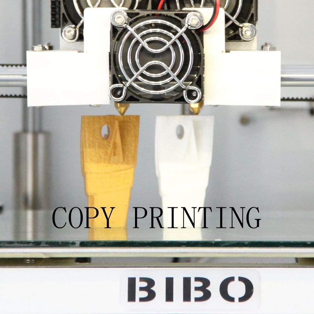 BIBO 3D Printer Dual Extruder Laser Engraving Sturdy Frame WiFi Touch Screen Cut Printing Time in Half Filament Detect Removable Glass Bed