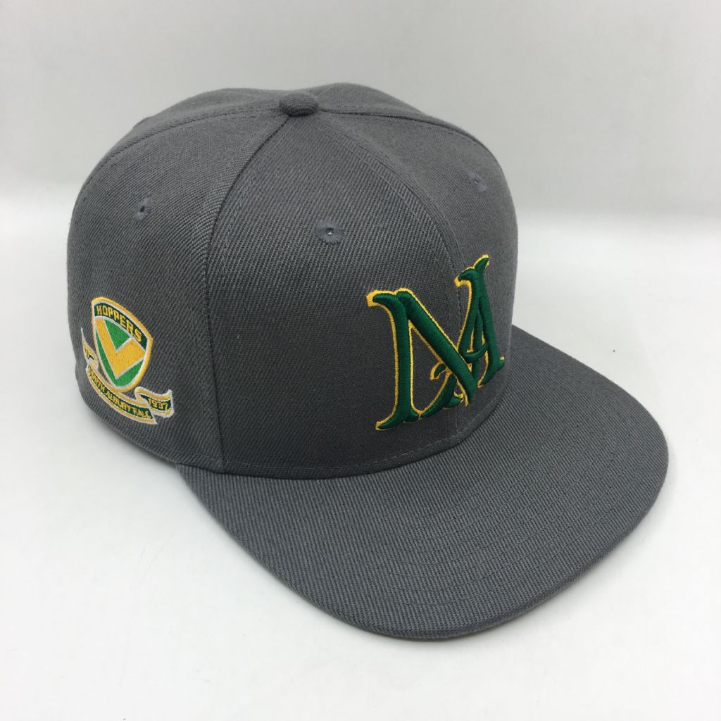 High Quality Wholesale Embroidered Snapback Cap Flexfit Flat Brim Wool Acrylic Custom Snapback Cap With Low MOQ