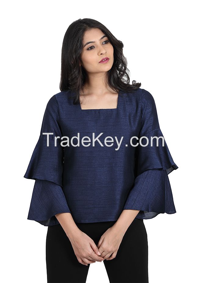 Ruffle Sleeve Blouse